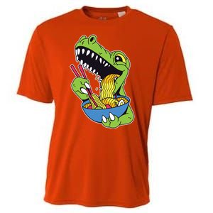 T-Rex Eating Ramen Cooling Performance Crew T-Shirt