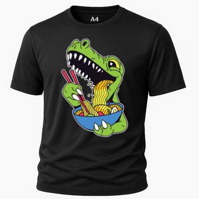 T-Rex Eating Ramen Performance Shirt