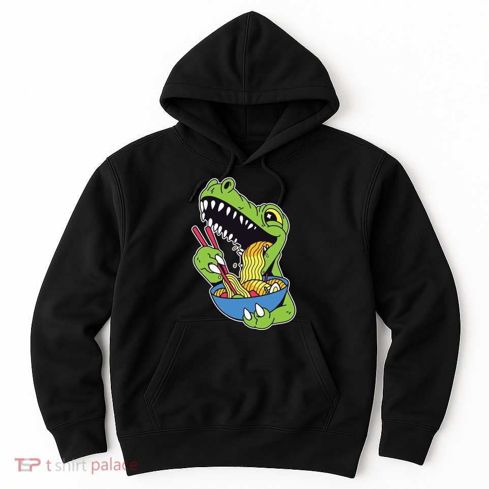 T-Rex Eating Ramen Hoodie