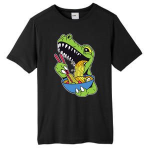 T-Rex Eating Ramen Tall Fusion ChromaSoft Performance T-Shirt