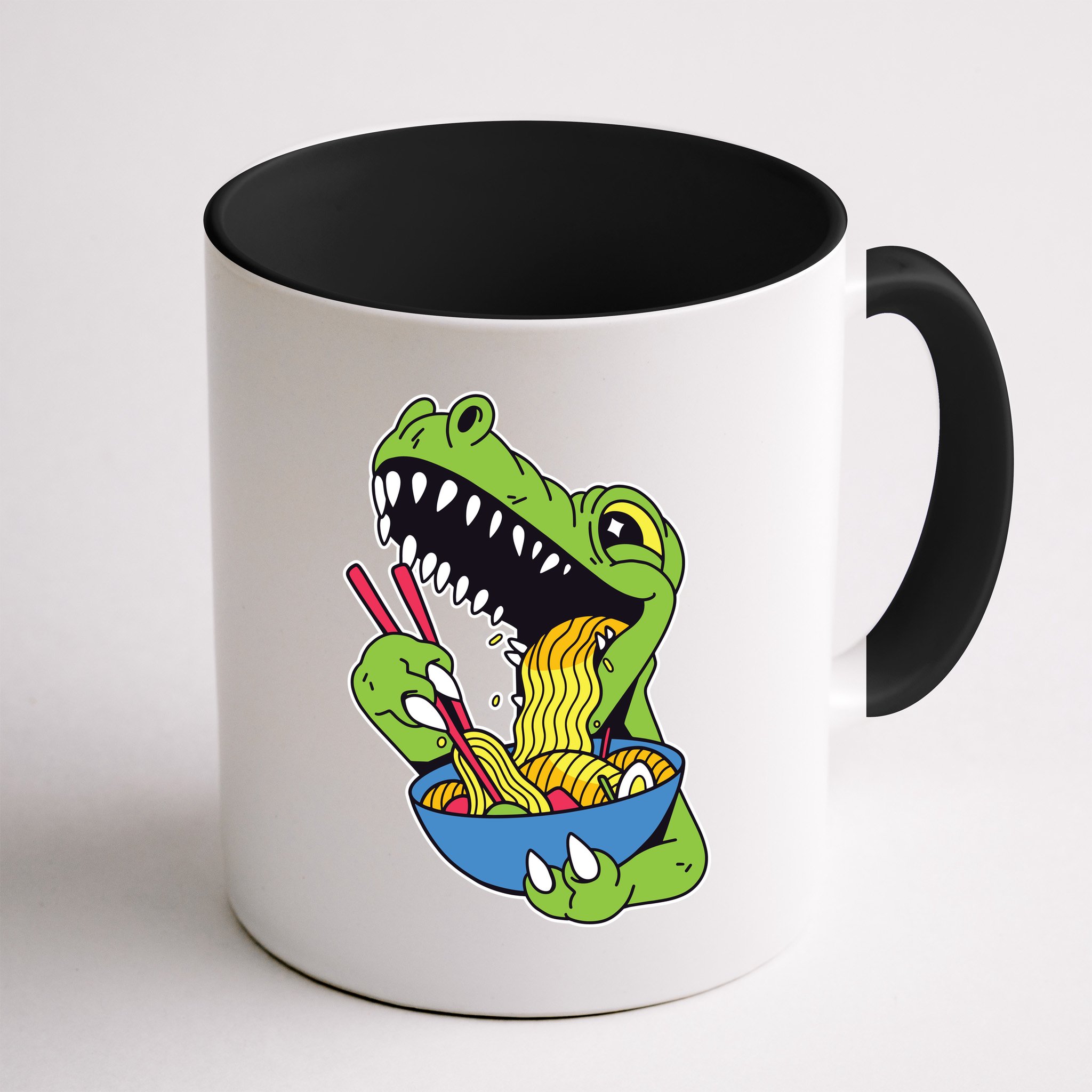 T-Rex Eating Ramen Mug