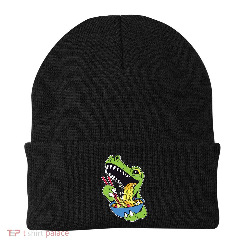 T-Rex Eating Ramen Beanie