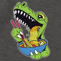 T-Rex Eating Ramen Vector Backpack