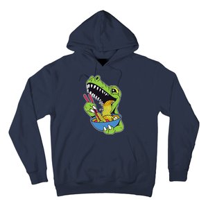 T-Rex Eating Ramen Hoodie