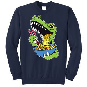 T-Rex Eating Ramen Tall Sweatshirt