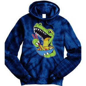 T-Rex Eating Ramen Tie Dye Hoodie