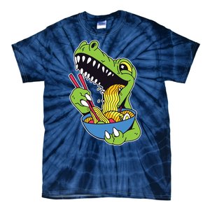 T-Rex Eating Ramen Tie-Dye T-Shirt