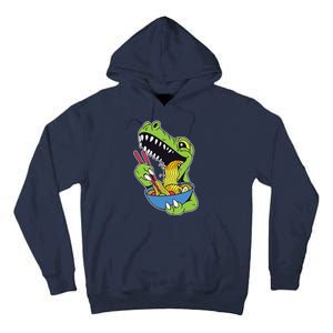 T-Rex Eating Ramen Tall Hoodie