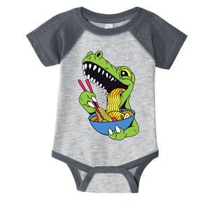 T-Rex Eating Ramen Infant Baby Jersey Bodysuit