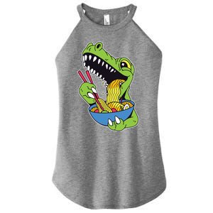 T-Rex Eating Ramen Women's Perfect Tri Rocker Tank