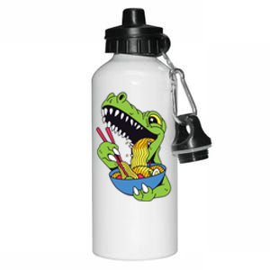 T-Rex Eating Ramen Aluminum Water Bottle 