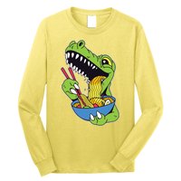 T-Rex Eating Ramen Long Sleeve Shirt