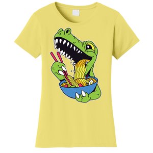 T-Rex Eating Ramen Women's T-Shirt