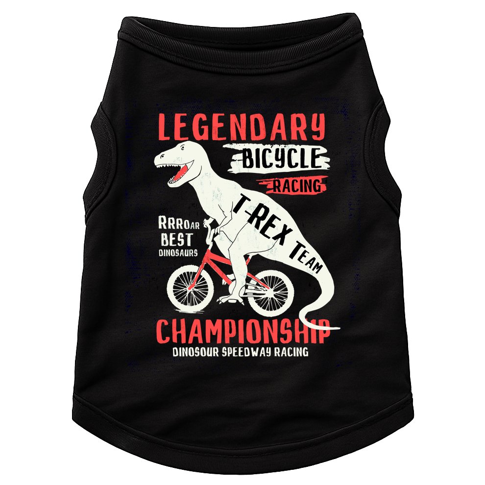 T-Rex Funny Bicycle Racing Doggie Tank