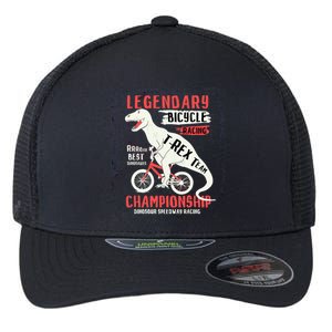 T-Rex Funny Bicycle Racing Flexfit Unipanel Trucker Cap