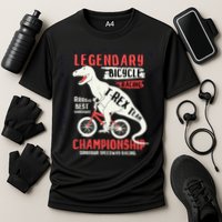 T-Rex Funny Bicycle Racing Cooling Performance Crew T-Shirt