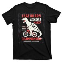 T-Rex Funny Bicycle Racing T-Shirt