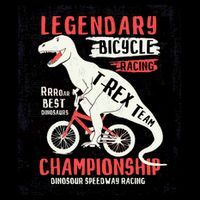 T-Rex Funny Bicycle Racing City Backpack