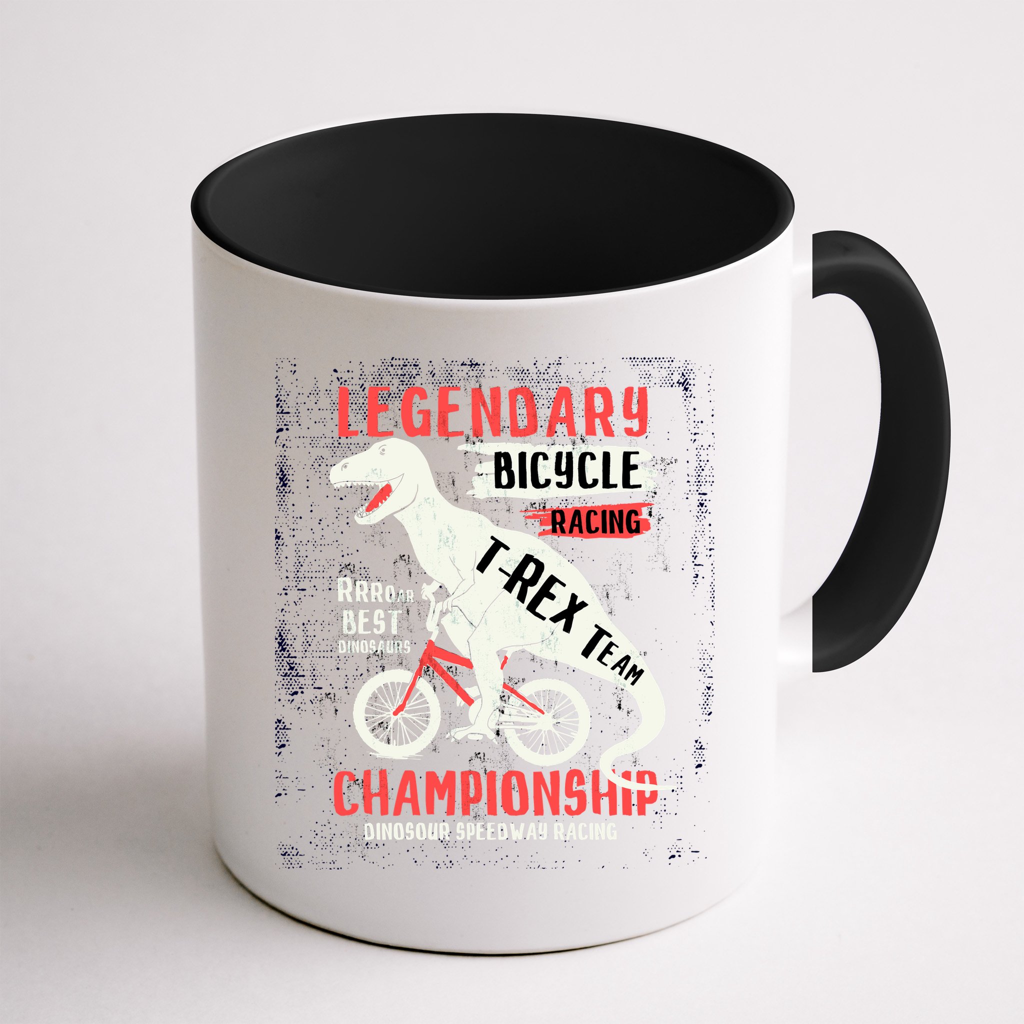 T-Rex Funny Bicycle Racing Mug