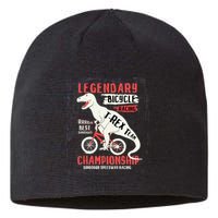 T-Rex Funny Bicycle Racing Sustainable Beanie