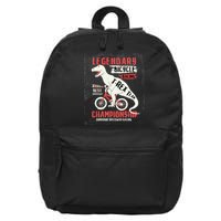 T-Rex Funny Bicycle Racing 16 in Basic Backpack