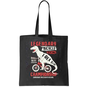 T-Rex Funny Bicycle Racing Tote Bag