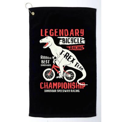 T-Rex Funny Bicycle Racing Golf Towel