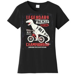 T-Rex Funny Bicycle Racing Women's T-Shirt