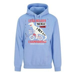 T-Rex Funny Bicycle Racing Unisex Surf Hoodie