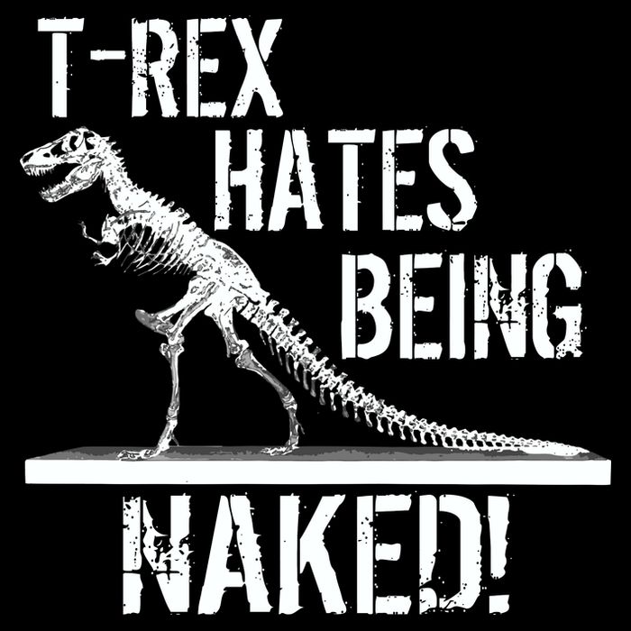 T-Rex Hates Being Naked Cropped Pullover Crew