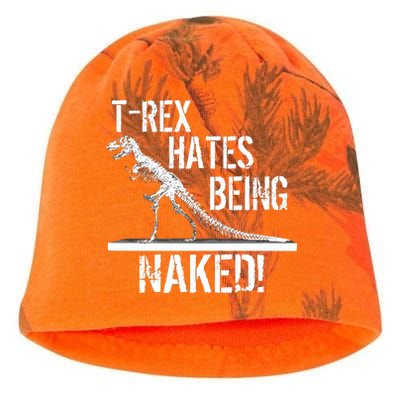 T-Rex Hates Being Naked Kati - Camo Knit Beanie