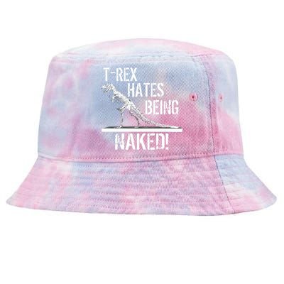 T-Rex Hates Being Naked Tie-Dyed Bucket Hat