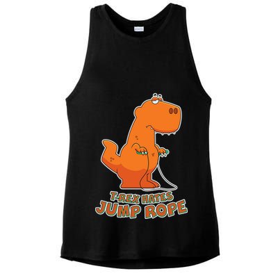 T-Rex Hates Jump Rope Ladies PosiCharge Tri-Blend Wicking Tank