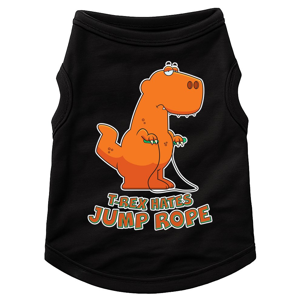 T-Rex Hates Jump Rope Doggie Tank