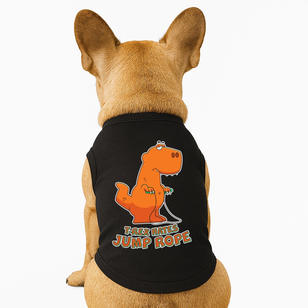 T-Rex Hates Jump Rope Doggie Tank