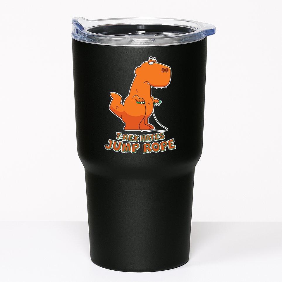 T-Rex Hates Jump Rope Tumbler