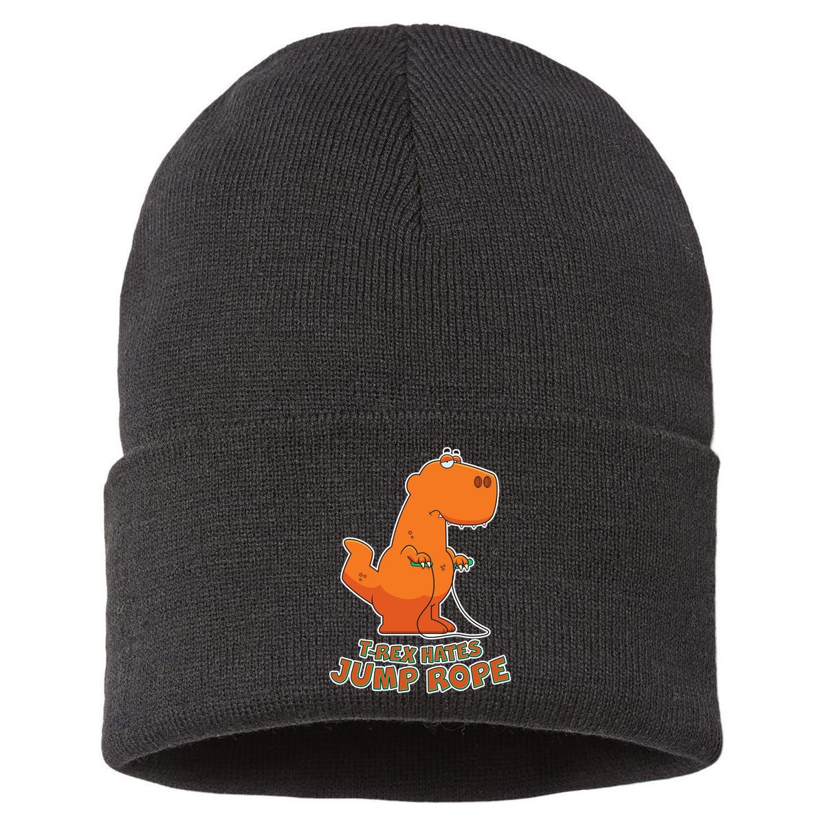 T-Rex Hates Jump Rope Sustainable Knit Beanie