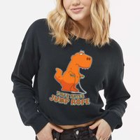 T-Rex Hates Jump Rope Cropped Pullover Crew
