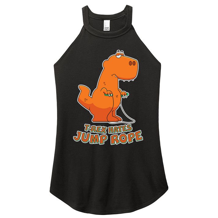 T-Rex Hates Jump Rope Women's Perfect Tri Rocker Tank