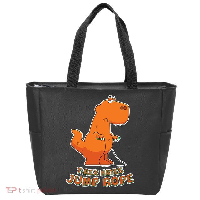 T-Rex Hates Jump Rope Zip Tote Bag