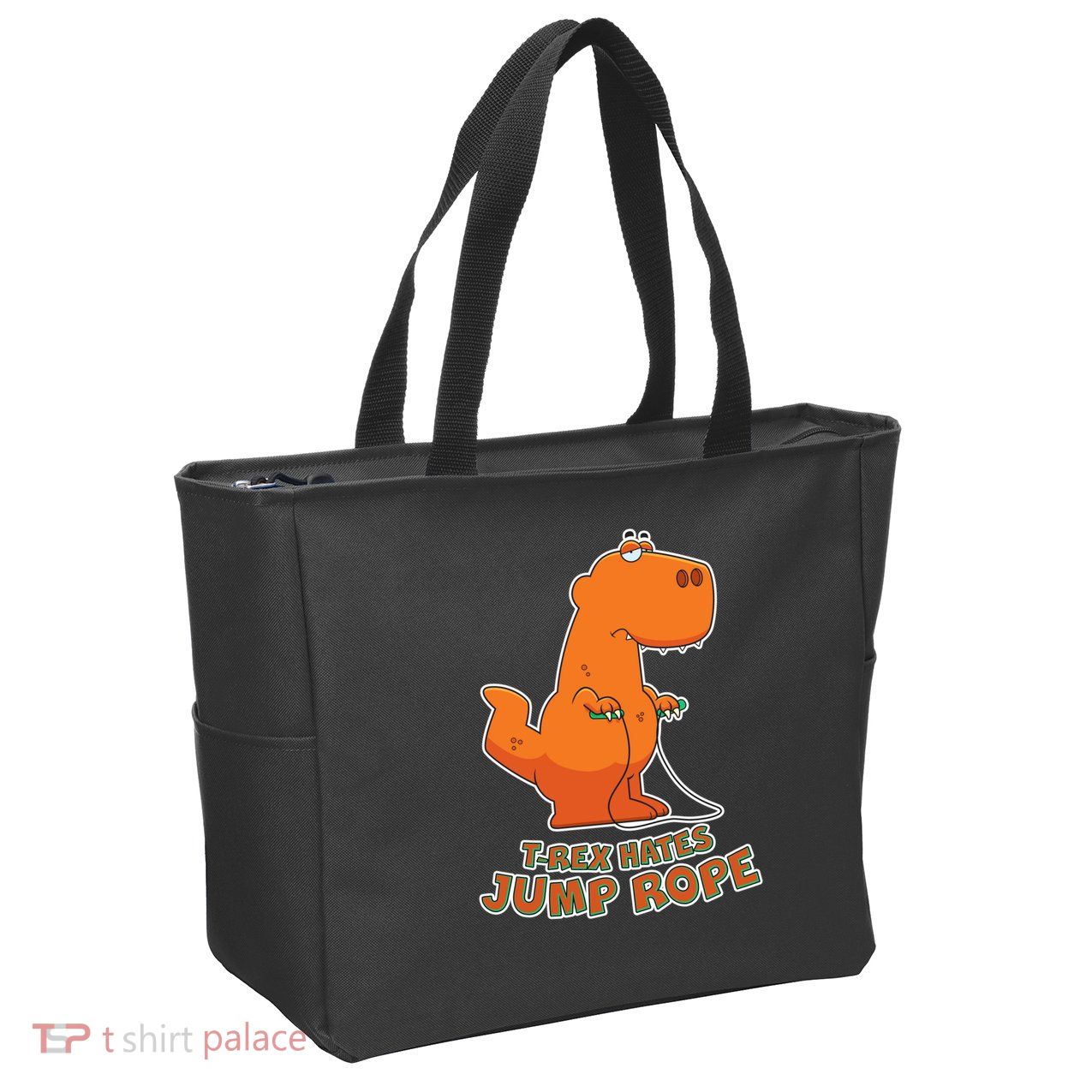 T-Rex Hates Jump Rope Zip Tote Bag