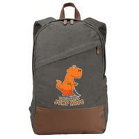 T-Rex Hates Jump Rope Cotton Canvas Backpack