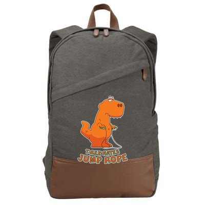 T-Rex Hates Jump Rope Cotton Canvas Backpack