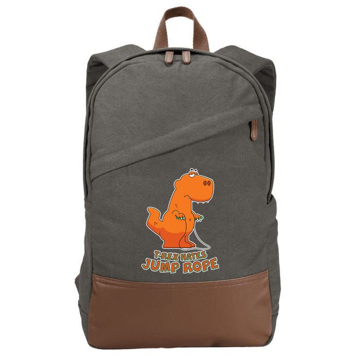 T-Rex Hates Jump Rope Cotton Canvas Backpack