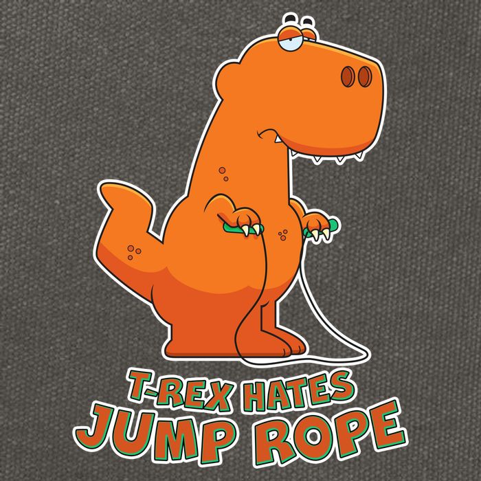 T-Rex Hates Jump Rope Cotton Canvas Backpack