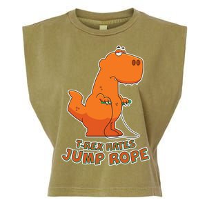 T-Rex Hates Jump Rope Garment-Dyed Women's Muscle Tee