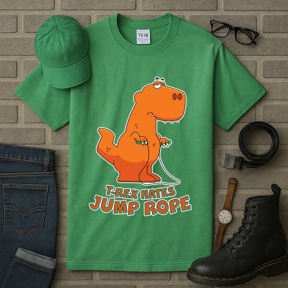 T-Rex Hates Jump Rope Tall T-Shirt