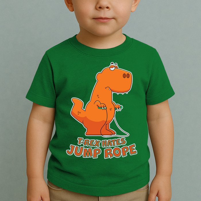 T-Rex Hates Jump Rope Toddler T-Shirt