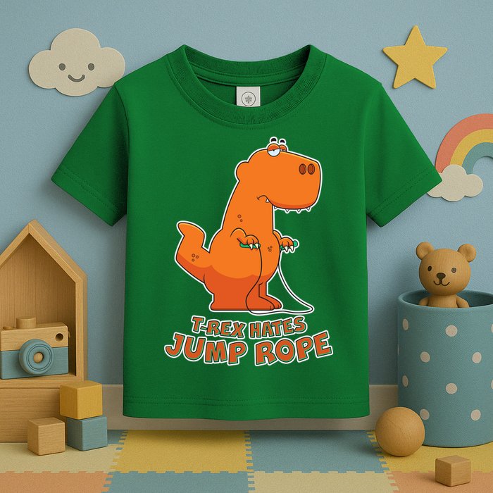 T-Rex Hates Jump Rope Toddler T-Shirt