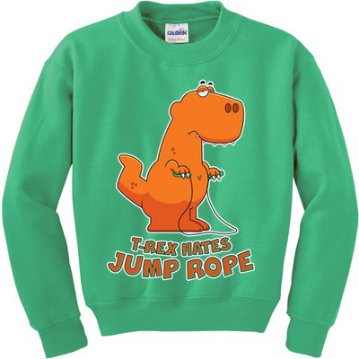 T-Rex Hates Jump Rope Kids Sweatshirt